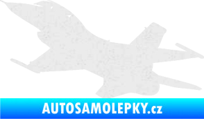 Samolepka Stíhací letoun 004 levá Ultra Metalic bílá
