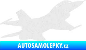 Samolepka Stíhací letoun 004 pravá Ultra Metalic bílá
