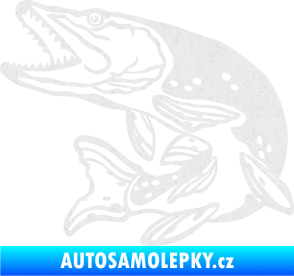 Samolepka Štika 002 levá Ultra Metalic bílá