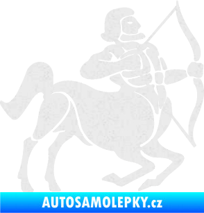 Samolepka Střelec 004 pravá Ultra Metalic bílá
