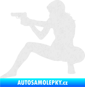 Samolepka Střelkyně 003 levá Ultra Metalic bílá