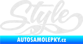 Samolepka Style nápis s plameny Ultra Metalic bílá