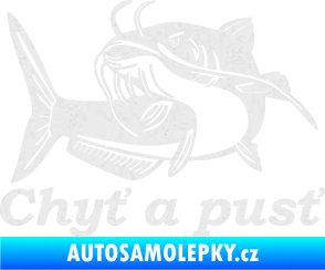Samolepka Sumec 002 chyť a pusť levá Ultra Metalic bílá