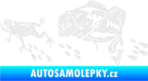 Samolepka Sumec 005 pravá se žábou Ultra Metalic bílá