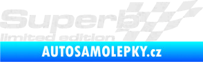 Samolepka Superb limited edition pravá Ultra Metalic bílá