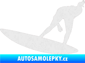 Samolepka Surfař 001 levá Ultra Metalic bílá