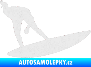 Samolepka Surfař 001 pravá Ultra Metalic bílá