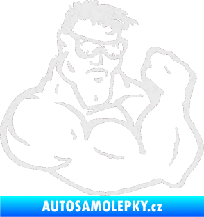 Samolepka Svalovec pravá Ultra Metalic bílá