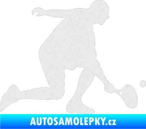 Samolepka Tenista 003 pravá Ultra Metalic bílá
