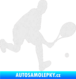 Samolepka Tenista 007 pravá Ultra Metalic bílá