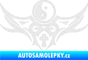 Samolepka Tetování 115 Jin a jang Ultra Metalic bílá