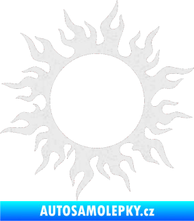 Samolepka Tetování 116 slunce s plameny Ultra Metalic bílá