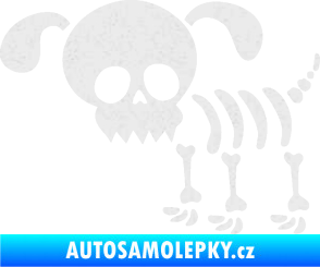 Samolepka The Bone Family Pejsek Ultra Metalic bílá