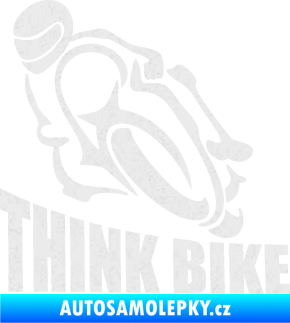 Samolepka Think bike 001 motorkář Ultra Metalic bílá
