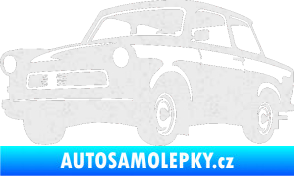 Samolepka Trabant karikatura levá Ultra Metalic bílá