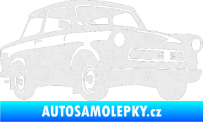 Samolepka Trabant karikatura pravá Ultra Metalic bílá