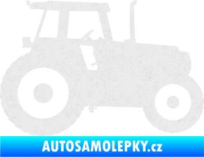 Samolepka Traktor 001 pravá Ultra Metalic bílá