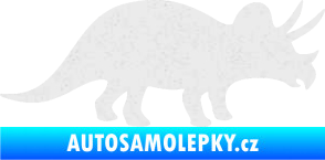 Samolepka Triceratops 001 pravá Ultra Metalic bílá