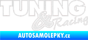 Samolepka Tuning racing obrys Ultra Metalic bílá