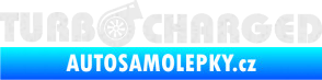 Samolepka Turbo charged nápis Ultra Metalic bílá
