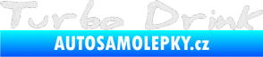 Samolepka Turbo drink Ultra Metalic bílá