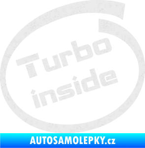 Samolepka Turbo inside Ultra Metalic bílá