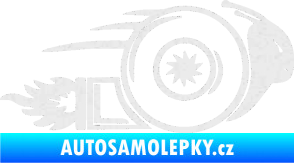 Samolepka Turbo šnek 002 pravá Ultra Metalic bílá
