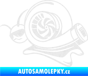 Samolepka Turbo šnek 004 levá Ultra Metalic bílá