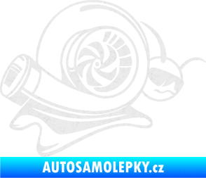 Samolepka Turbo šnek 004 pravá Ultra Metalic bílá