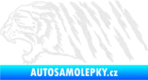 Samolepka Tygr 004 levá Ultra Metalic bílá