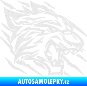 Samolepka Tygr 012 pravá drápance Ultra Metalic bílá