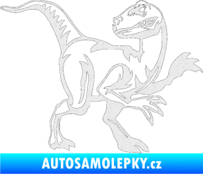 Samolepka Tyrannosaurus Rex 003 pravá Ultra Metalic bílá