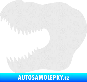 Samolepka Tyrannosaurus Rex lebka 001 levá Ultra Metalic bílá
