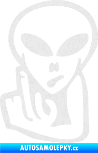 Samolepka UFO 008 levá Ultra Metalic bílá