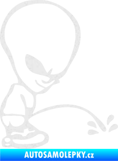 Samolepka Ufoun čůrá pravá Ultra Metalic bílá
