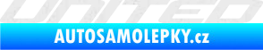 Samolepka United nápis Ultra Metalic bílá