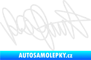 Samolepka Valentino Rossi podpis Ultra Metalic bílá