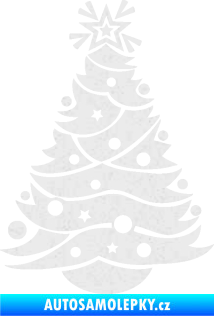Samolepka Vánoční stromeček 002 Ultra Metalic bílá