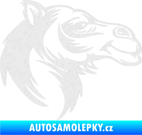 Samolepka Velbloud 004 pravá hlava Ultra Metalic bílá