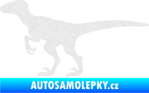Samolepka Velociraptor 001 levá Ultra Metalic bílá