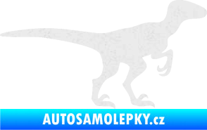 Samolepka Velociraptor 001 pravá Ultra Metalic bílá