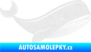 Samolepka Velryba 001 pravá Ultra Metalic bílá
