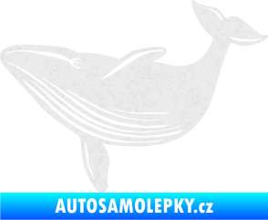 Samolepka Velryba 002 levá Ultra Metalic bílá