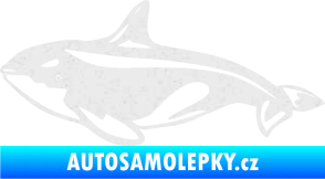 Samolepka Velryba 004 levá Ultra Metalic bílá