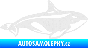 Samolepka Velryba 004 pravá Ultra Metalic bílá