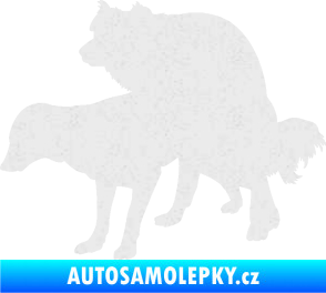 Samolepka Veselí pejsci levá Ultra Metalic bílá
