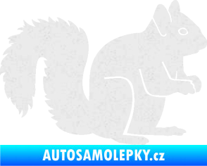 Samolepka Veverka 001 pravá Ultra Metalic bílá