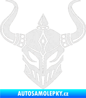 Samolepka Vikingská helma Ultra Metalic bílá