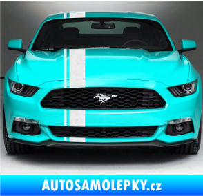Samolepka Viper pruhy 2 cm + 12 cm Ultra Metalic bílá