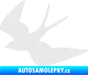 Samolepka Vlaštovka 001 levá Ultra Metalic bílá